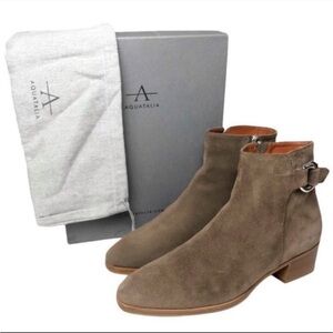 AQUATALIA Faria Suede Leather Weatherproof Booties sz 11